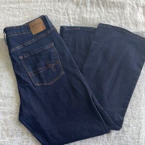 Levi’s denizen ultra high rise crop flare jeans